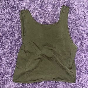 lululemon olive green tie top